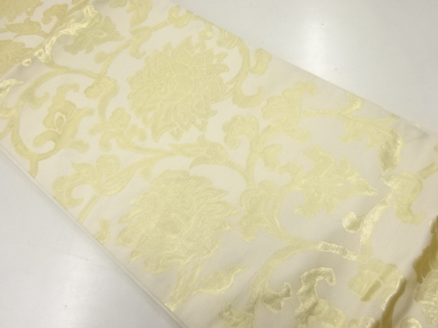 アンティーク　唐花模様織出し全通袋帯（材料）